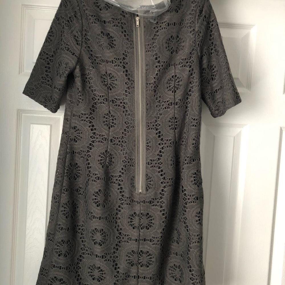 Adrianna papell grey lace dress size 12 nwot - Picture 5 of 7